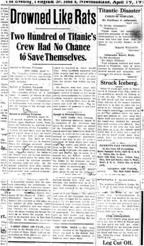 The Evening Telegram April 19, 1912