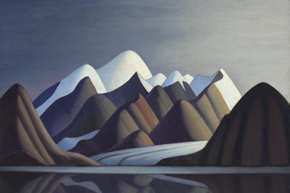 Lawren Harris. Mount Thule, Bylot Island. 1930. Oil on canvas. 82.0 x 102.3 cm. Collection of the Vancouver Art Gallery: Gift of the Vancouver Art Gallery Women's Auxiliary, VAG 49.6. Photo: Trevor Mills, Vancouver Art Gallery.